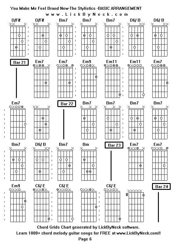 Chord Grids Chart of chord melody fingerstyle guitar song-You Make Me Feel Brand New-The Stylistics -BASIC ARRANGEMENT,generated by LickByNeck software.